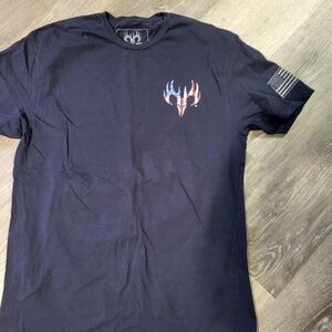 Men's Navy Graphic Tee with Patriotic Design